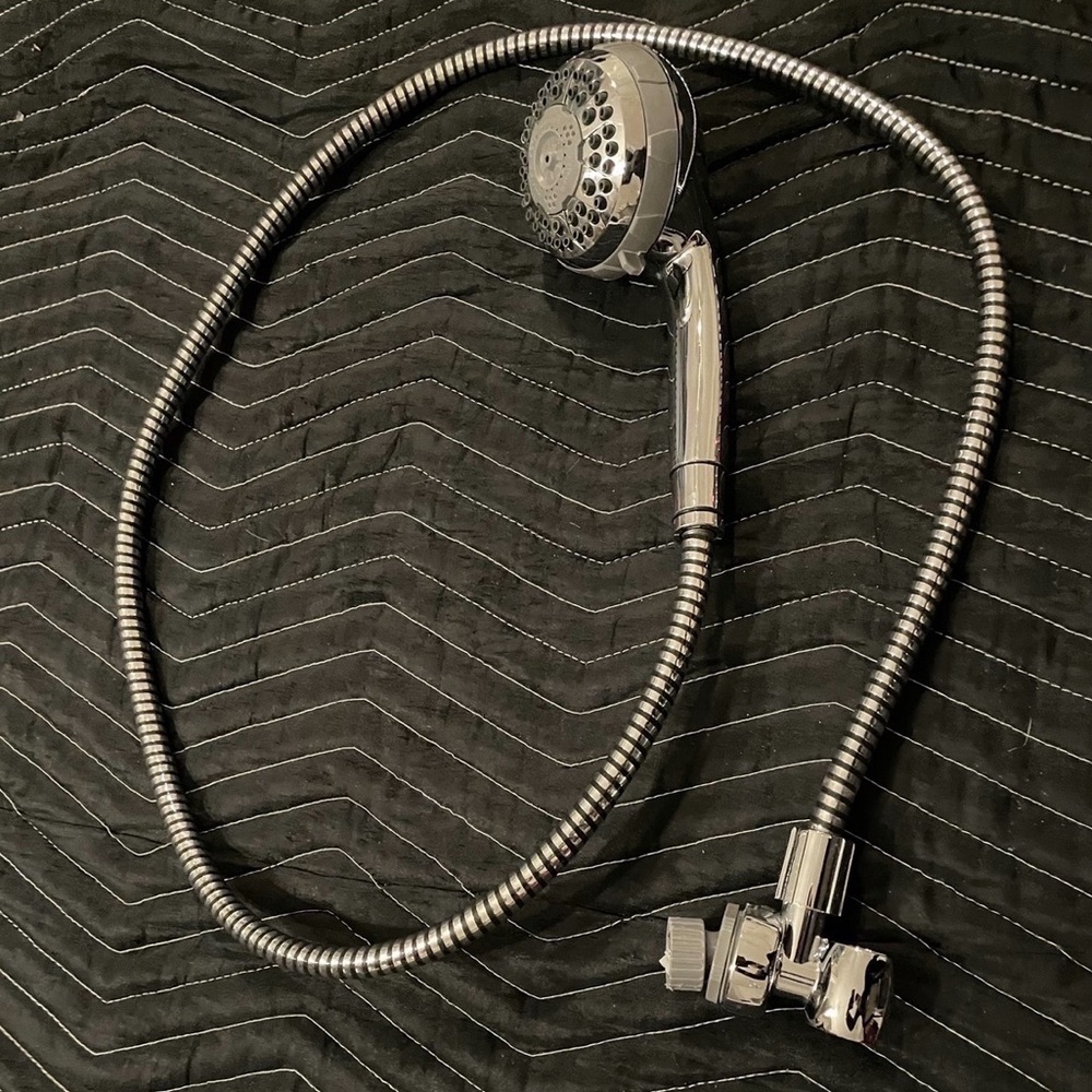 EUC Single Water Pik Hose PowerSpray Shower Head, Multiple Settings All Chrome - Picture 7 of 13
